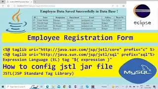 Java Project Employee Registration System Using JSP, JSTL, JDBC, and MySQL 