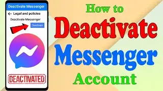 How To Temporarily Deactivate Messenger Account 2021 || New Trick || iPhone & Android || Updated