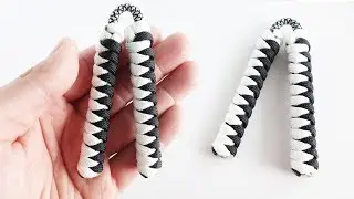 How to Make Snake Knot Paracord Mini Nunchucks | Skill Toy