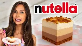 The Best Nutella Cheesecake Bars | Easy No-Bake Recipe!