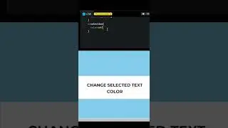 Change Selected Text Color #coding #trending  #shorts