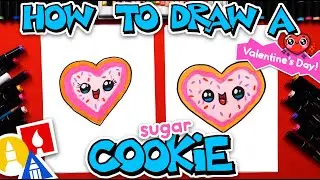 How To Draw A Heart Sugar Cookie For Valentine's Day