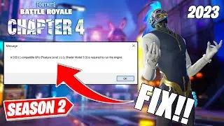 How to fix fortnite a d3d11 compatible gpu is required to run the engine (fortnite a d3d11 error)