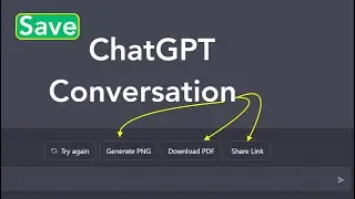 How to Save ChatGPT Conversation as PDF, PNG and HTML file