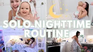 SOLO NIGHTTIME ROUTINE OF A MOM OF 3 | what our nights look like when I'm alone with the kids!