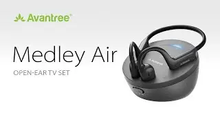 Avantree Medley Air: Open-Ear Wireless Headphones for TV Watching with Sleek Charging Dock