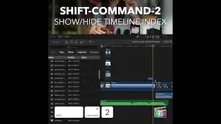 Final Cut Pro Shortcut | Shift-Command-2 | Show/Hide Timeline Index