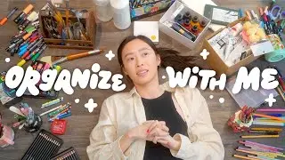 ✨ Declutter & Organize All My Art Supplies With Me ✨