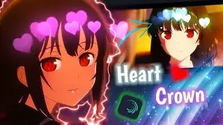 Tutorial Moving Heart Crown Effect (Rainbow 👑♥️🌈) for AMV || Alight Motion