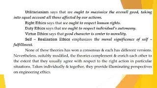 ETHICAL THEORIES