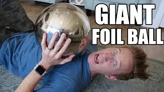 Worlds Largest Mirror-Polished Aluminum Foil ball challenge!!  Husband surprises wife with science