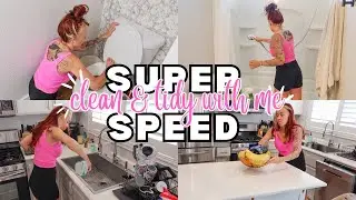 SUPER SPEED CLEAN AND TIDY WITH ME MOTIVATION | NEW HOME RESET ✨2023 MESSY HOUSE CLEANING MOTIVATION