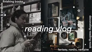 reading vlog ✸ setting up reading nook, bookstore run, cozy reading ✸no.012