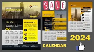 Wall Calendar Design template 2024 | Calendar 2024 | Free download Calendar 2024| Corporate Calendar