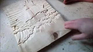 (Вырезаем текст), Парусник - резное панно (ч.3) \ Резьба по дереву - Wood carving.