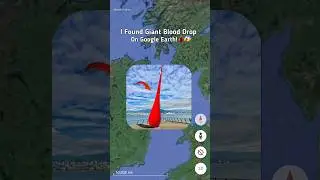 🩸I Found A Very Giant Blood Drop Sculpture On Google Earth!🗺️📍#shorts #mysteryofmygeo