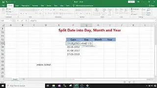 Split Date into Day, Month and Year | Excel Tricks| Excel Tricks to save your manual effort |#Tamil