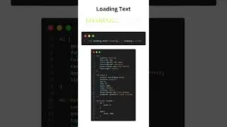 10/100 CSS Animation: Loading Text Animation in HTML & CSS 😯 