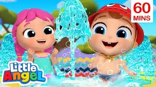 Fun At The Splash Pad (Water Park) + More Little Angel Kids Songs & Nursery Rhymes