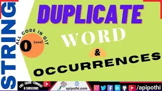 9 Write a java program to find the duplicate words and their number of occurrences