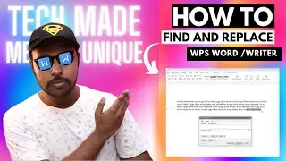 How to find and replace in wps office writer | find and replace in wps office writer