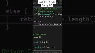 Will This C++ Code Compile? Mention the Error in Comments #shorts