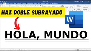 Doble subrayado en Word