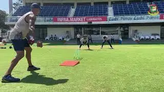 Bangladesh team's practice session at the M. A. Chidambaram Stadium in Chennai.