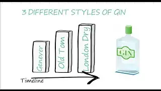 Different styles of gin London Dry, Old Tom and Genever