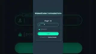 Animated Login Form using HTML and CSS and Javascript 