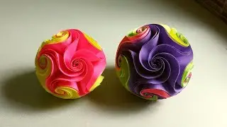 Twirl star ball (star rose) - step by step tutorial - EzyCraft