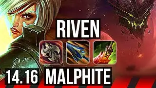 RIVEN vs MALPHITE (TOP) | 1900+ games, 8/2/5, Dominating | EUW Master | 14.16