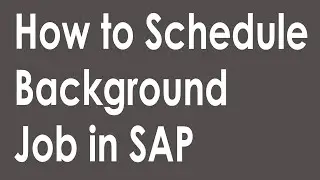 How to schedule background job in SAP | How to create Background Job in SAP | Batch Job in SAP