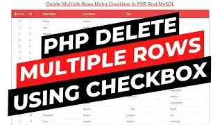 Delete multiple rows using checkbox in PHP and MySQL