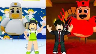 BEBEZINHO ANJINHO VS BEBEZINHO DIABINHO | Roblox - Baby Barry's Prison