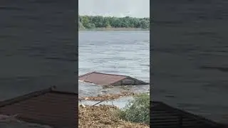 Херсон, Олешки, вода прибывает, наводнение, 7.06.2023. Каховская ГЭС под водой