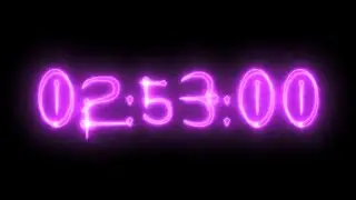 Purple vampire neon timer 173 minutes (stopwatch)