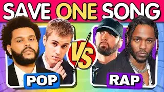 🎵 Save One Drop One Song: POP VS RAP | Music Quiz Challenge