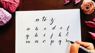 Calligraphy Alphabets | Calligraphy for beginners | Lowercase Alphabets | Small Letters | Brush Pen