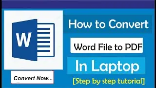 How To Convert Word File To Pdf In Laptop