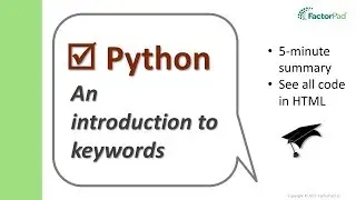 Introducing Python keywords | Python for beginners