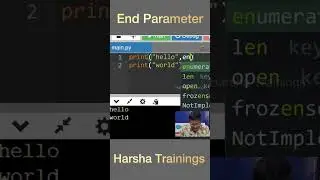 Print() with end parameter in Python | parameter in python | Python Step by Step Tutorial