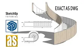How to Create Curve Stairs in SketchUp | SketchUp Tutorial