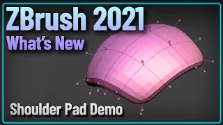 050 ZBrush 2021 Shoulder Pad Creation Demo