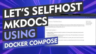 Self-Hosting MKDocs Material Theme Using Docker