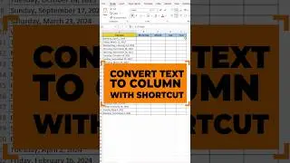 Convert text to column with shortcut in Excel 🔥🔥 