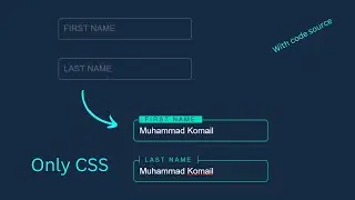 CSS Input Field Text Animation | CSS Only Floating Label | Input animation CSS