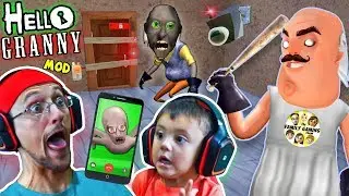 HELLO GRANNY!! a Hello Neighbor Grannys House Mod Mini-Game! Baybee Slendrina FaceTimes FGTEEV!