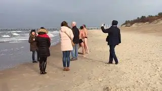 Паланга Литва 5 ноября  - моржы. Palanga Lietuva