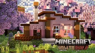 Minecraft: How to Build a Cherry Blossom Starter House | Survival Starter House